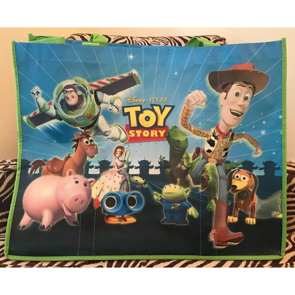 Disney Store XL Toy Story Reusable Shopping Basket Tote Bag Grocery Birthday NEW